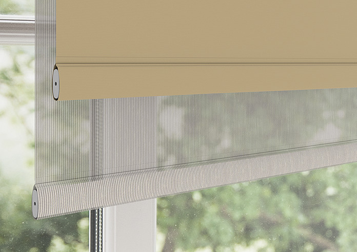Rimini (Blackout), Mocha & Texen Truffle - Double Roller Blind - Image 4
